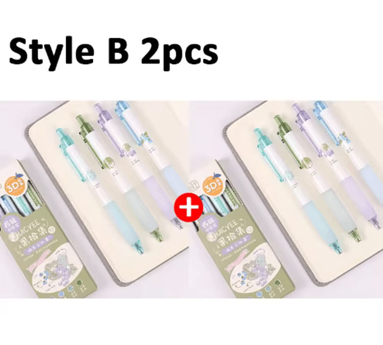 Fruit Scented Gel Pens 3D Colored Pens for School Journaling and Scrapbooking