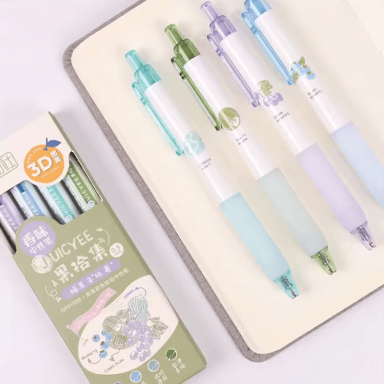 Fruit Scented Gel Pens 3D Colored Pens for School Journaling and Scrapbooking