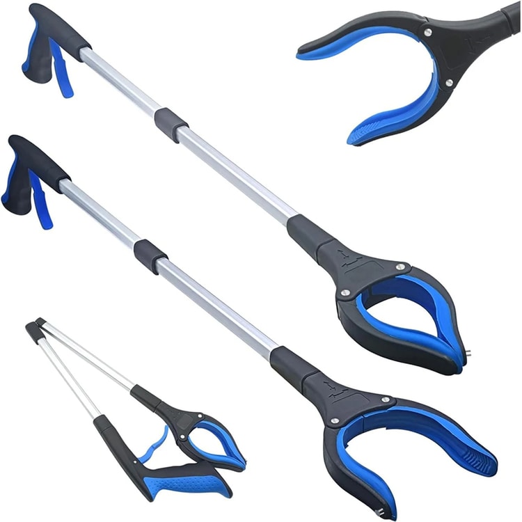 Foldable Reacher Grabber Tool Collapsible Trash Picker Pickup Tool for Home Garden & Outdoor Use