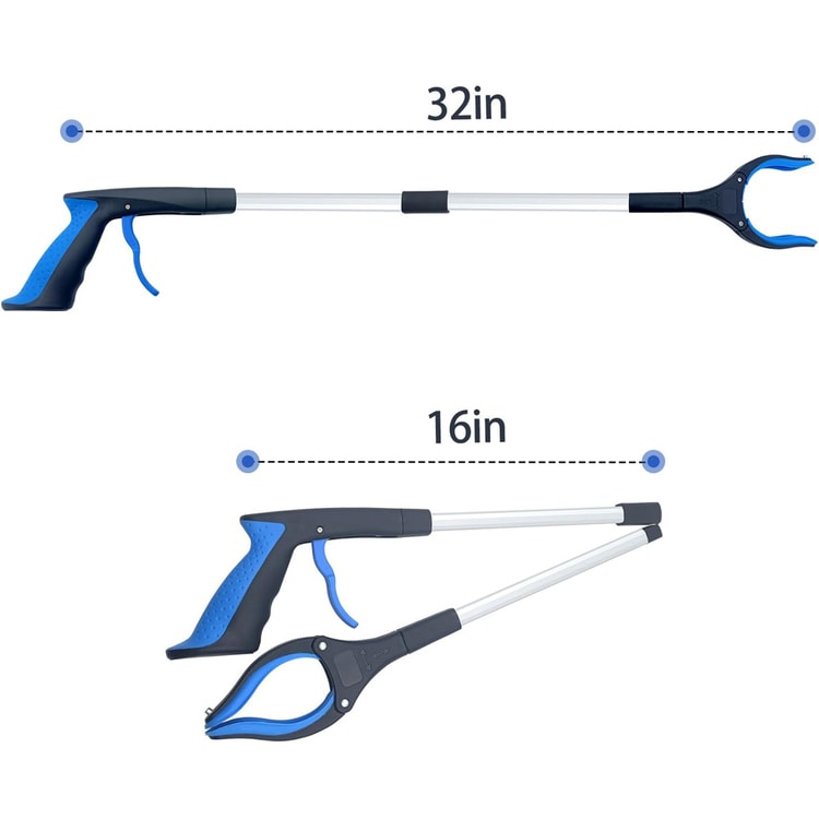 Foldable Reacher Grabber Tool Collapsible Trash Picker Pickup Tool for Home Garden & Outdoor Use