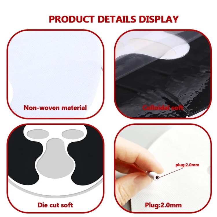 Facial Electrode Pads Gel Non-woven Patch for Electric Acupuncture Massager Self-adhesive Replacement Pads for