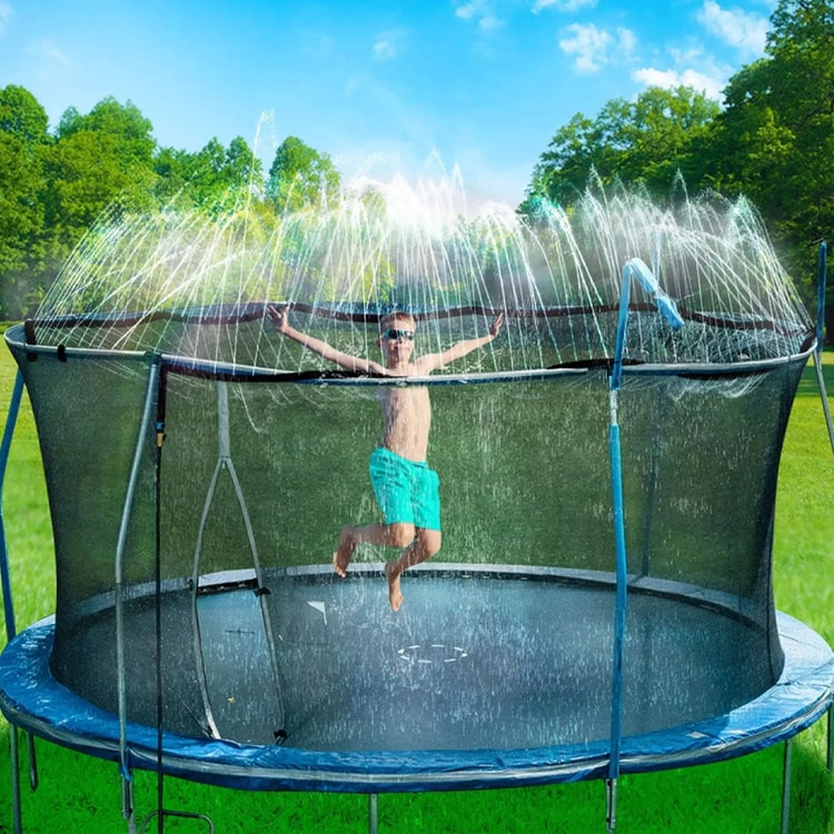 Trampoline Sprinkler Attachment System - Fun Heat Buster Water Game For Kids