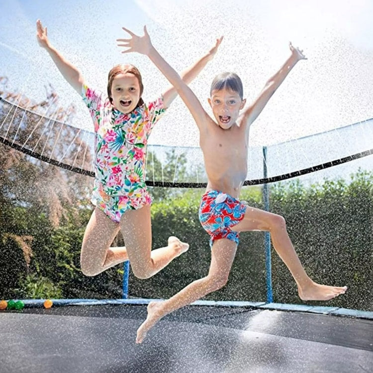 Trampoline Sprinkler Attachment System - Fun Heat Buster Water Game For Kids