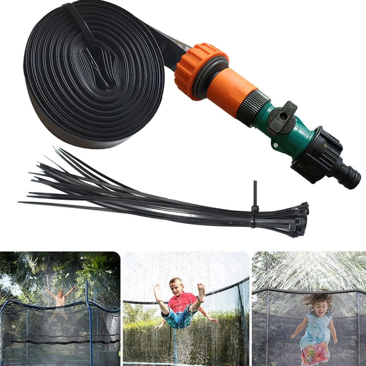 Trampoline Sprinkler Attachment System - Fun Heat Buster Water Game For Kids