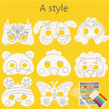 Kids 8-Piece Cartoon Animal DIY Mask Craft Kit