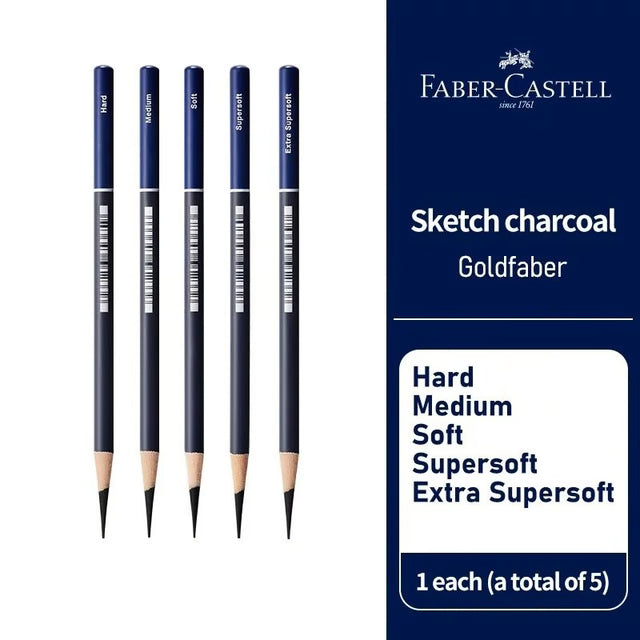 Faber Castell Goldfaber Charcoal Pencils Set for Sketching Shading and Drawing